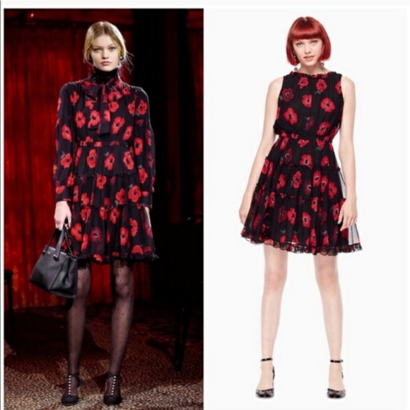 Kate Spade BNWOT Poppy Chiffon dress - Picture 7 of 8